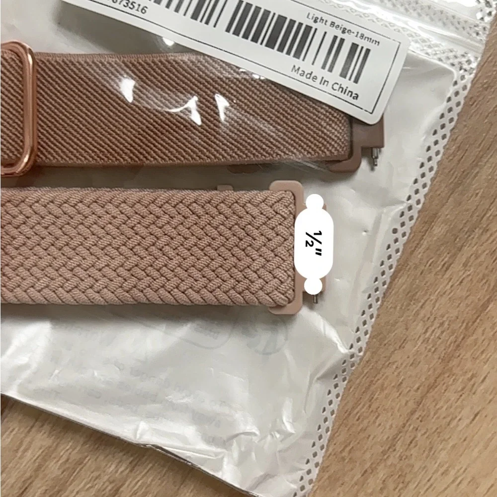 Elegant Beige Rose Gold Wristbands for Garmin stretch bands | new | gym runner